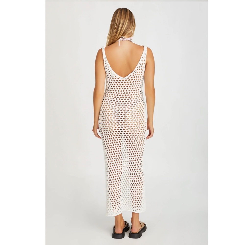 Zulu & Zephyr White Cotton Crochet Knit Dress - Picture 3 of 12